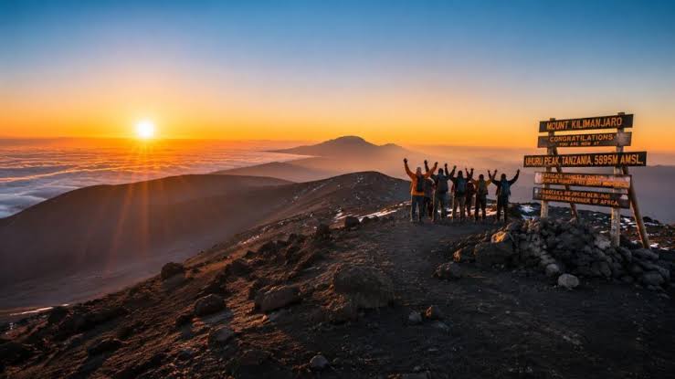 People Climb Mount Kilimanjaro